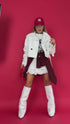Leather imitation jacket "MATCHA CV2139" - WHITE